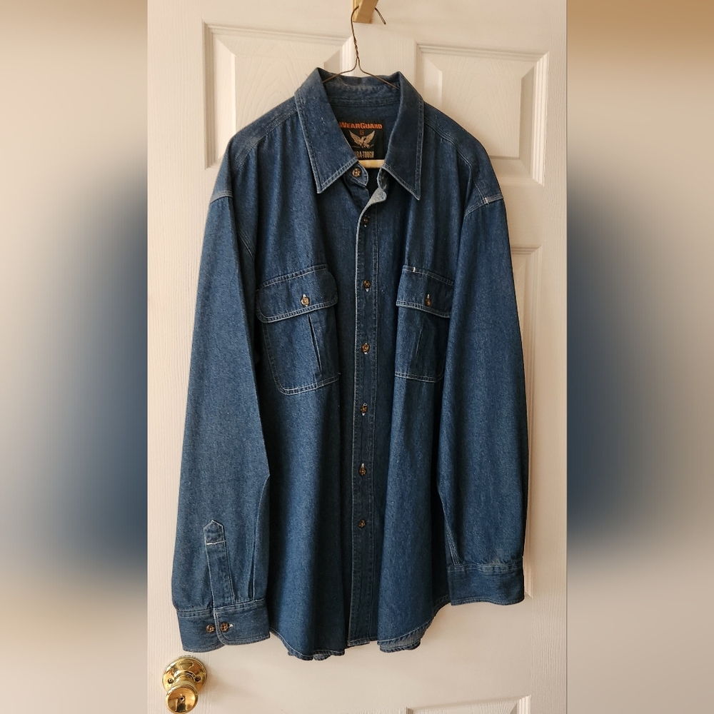 Stylish Denim Button-Up Shirt